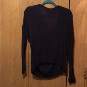 Sheer Hooded Long Sleeve Top